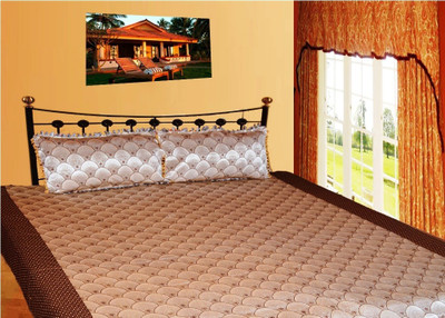 57% OFF on HandloomTrendz Polycotton Checkered Double Bedsheet