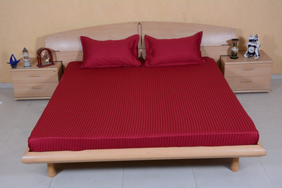 55% OFF on Ctm Textile Mills Satin Striped Double Bedsheet