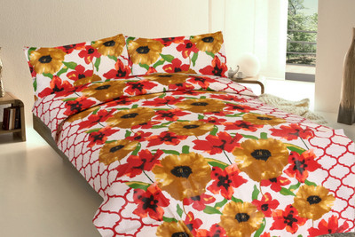 70% OFF on Ahmedabad Cotton Cotton Floral Single Bedsheet 1 Single Bedsheet & 1 Pillow Cover, Brown, Red 70% OFF on Ahmedabad Cotton Cotton Floral Single Bedsheet 1 Single Bedsheet & 1 Pillow Cover, Brown, Red