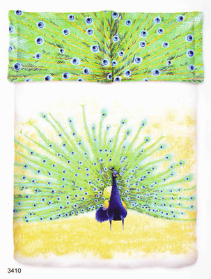 6% OFF on Bombay Dyeing Cotton Animal Double Bedsheet 1 Double Bedsheet, 2 Pillow Covers, Yellow, Green