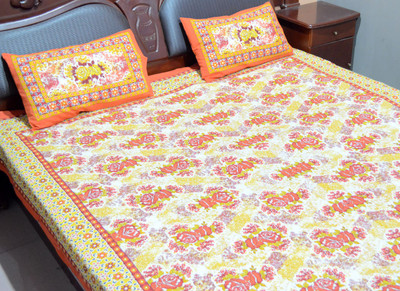 32% OFF on Dfr Cotton Printed Double Bedsheet