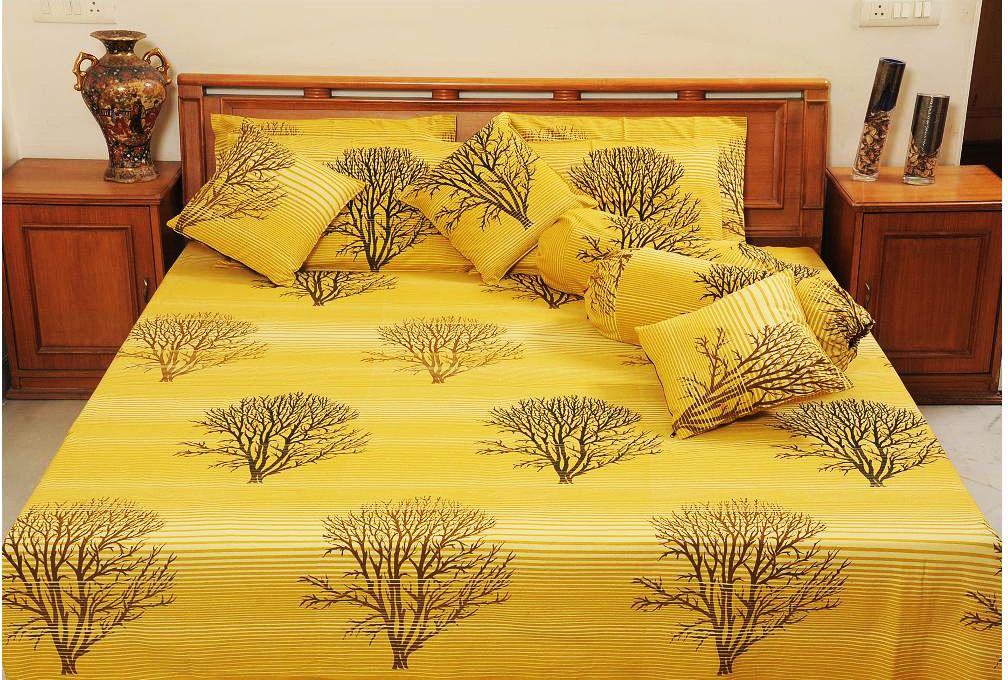 61% OFF on Heritagefabs Cotton Printed Double Bedsheet