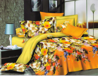 41% OFF on Skap Polycotton Floral Double Bedsheet