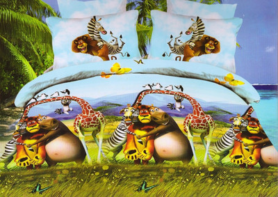 40% OFF on Zigma Collections Cotton Abstract Queen sized Double Bedsheet