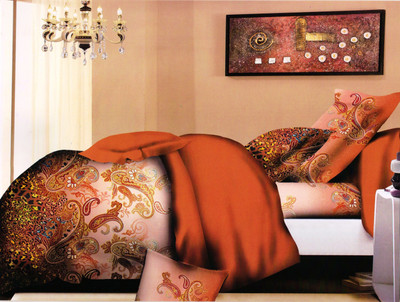 70% OFF on Rose Petal Polyester Paisley Queen, Double Bedsheet