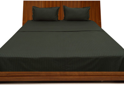 5% OFF on LNT Cotton Striped Double Bedsheet