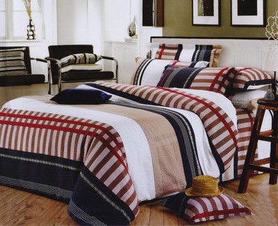 28% OFF on Gran Cotton Striped Extra Large Bedsheet