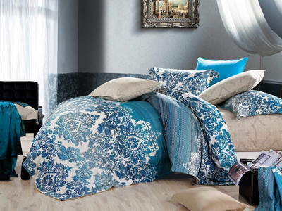 14% OFF on Zyne Cotton Abstract King Bedsheet