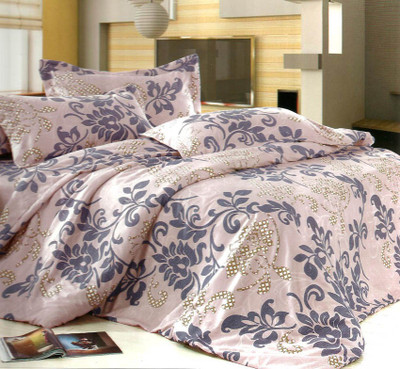 28% OFF on RosePetal Polycotton Floral Double Bedsheet