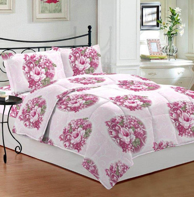 31% OFF on Bombay Dyeing Cotton Floral Double Bedsheet 1Double Bedsheet, 2Pillow Cover, Pink