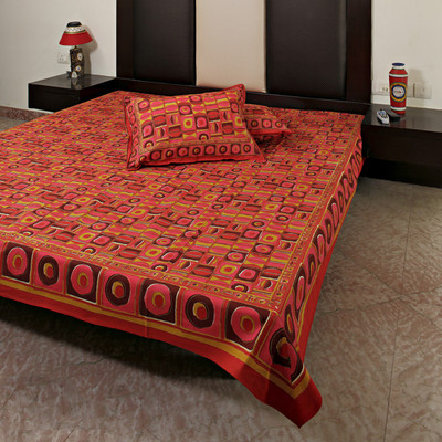 44% OFF on Aapno Rajasthan Cotton Solid Double Bedsheet Multicolor