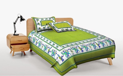 52% OFF on Buyclues Cotton Printed Double Bedsheet
