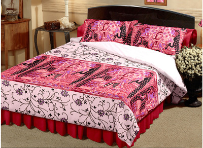 25% OFF on Raymond Cotton Printed Double Bedsheet