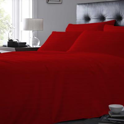 5% OFF on LNT Cotton Striped Single Bedsheet