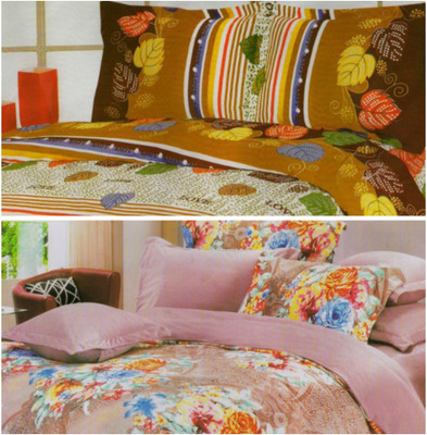 59% OFF on Enogme Polyester Floral Double Bedsheet