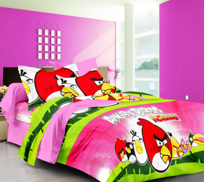 61% OFF on Lali Prints Cotton Printed Double Bedsheet Bedsheet, 2 pillow covers, Pink