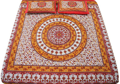 43% OFF on Jaipur Printex Cotton Printed Double Bedsheet