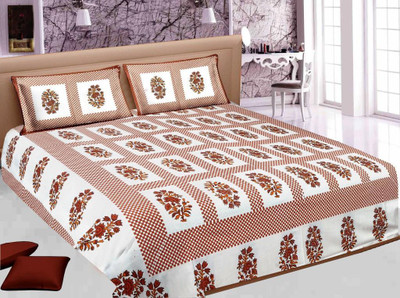 36% OFF on Jaipur Printex Cotton Printed Double Bedsheet
