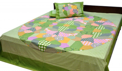 37% OFF on Jaipur Raga Cotton Floral Double Bedsheet