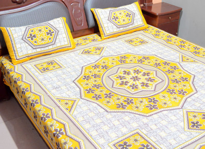 32% OFF on DFR Cotton Printed Double Bedsheet