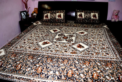 22% OFF on Rajasthani Decor Cotton Printed Queen Bedsheet