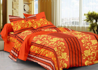 26% OFF on Cenizas Cotton Floral Double Bedsheet 1 Bedsheet, 2 Pillow Covers, Orange 26% OFF on Cenizas Cotton Floral Double Bedsheet 1 Bedsheet, 2 Pillow Covers, Orange