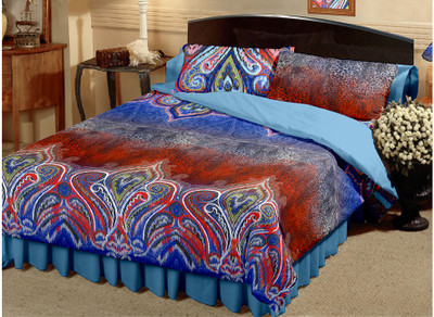 50% OFF on Raymond Cotton Printed Double Bedsheet