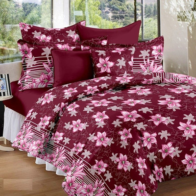 31% OFF on Zigma Collections Cotton Floral Double Bedsheet
