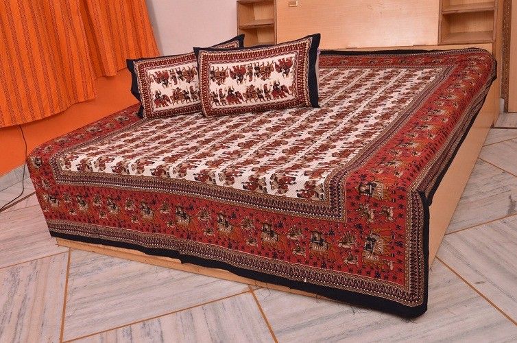 60% OFF on Passion Cotton Printed Double Bedsheet