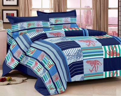 56% OFF on Bedline Home Cotton Printed Double Bedsheet