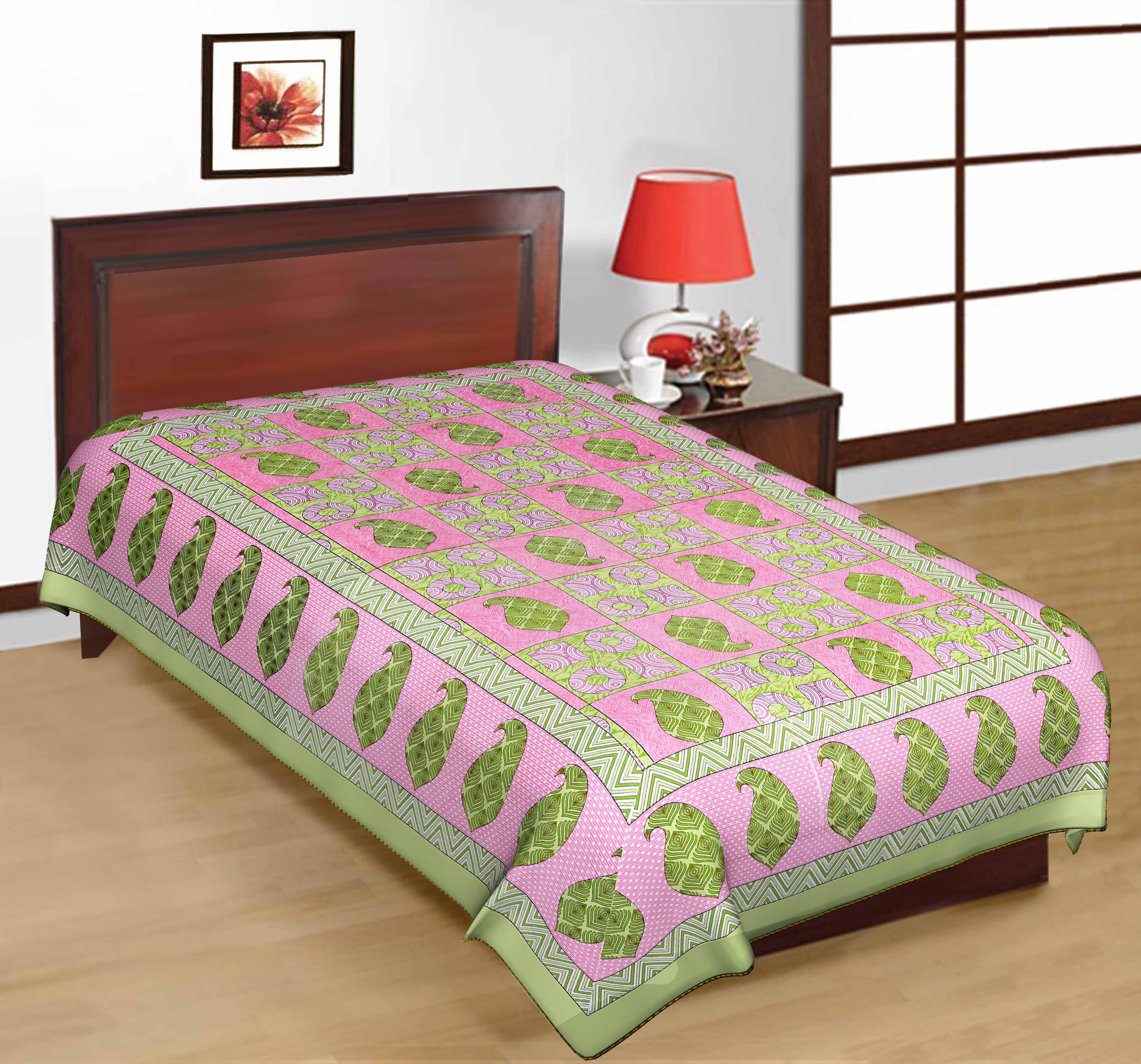 65% OFF on Shop Rajasthan Cotton Printed Single Bedsheet