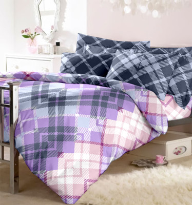 15% OFF on Raymond Cotton Printed Double Bedsheet 1Double Bedsheet, 2 Pillow Cover, Multicolor