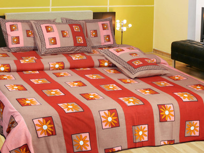 68% OFF on Z Decor Cotton Floral Double Bedsheet