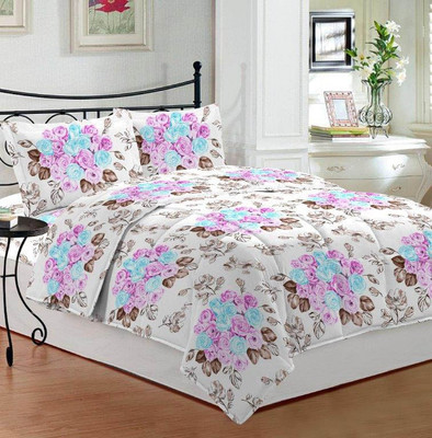 31% OFF on Bombay Dyeing Cotton Floral Double Bedsheet 1Double Bedsheet, 2Pillow Cover, Pink