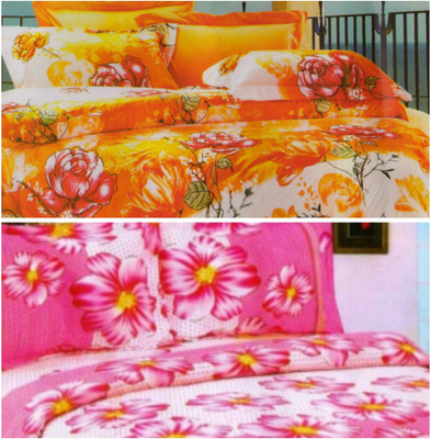 59% OFF on Enogme Polyester Floral Double Bedsheet