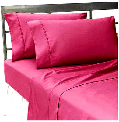 25% OFF on Amrich Cotton Solid Double Fitted Bedsheet