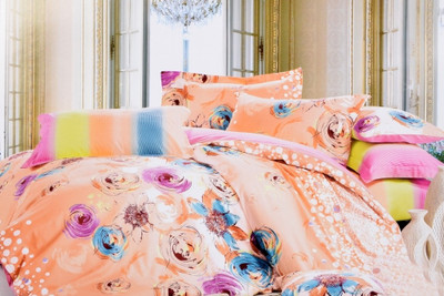 50% OFF on Valtellina Cotton Abstract Double Bedsheet