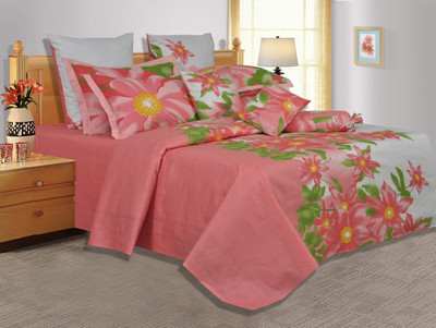 33% OFF on Salona Bichona Cotton Floral Double Bedsheet 1 Bedsheet, 2 Pillow Covers, Pink 33% OFF on Salona Bichona Cotton Floral Double Bedsheet 1 Bedsheet, 2 Pillow Covers, Pink