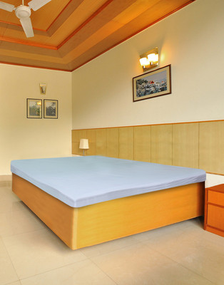 12% OFF on Indigo Hometex Cotton Solid Double Bedsheet