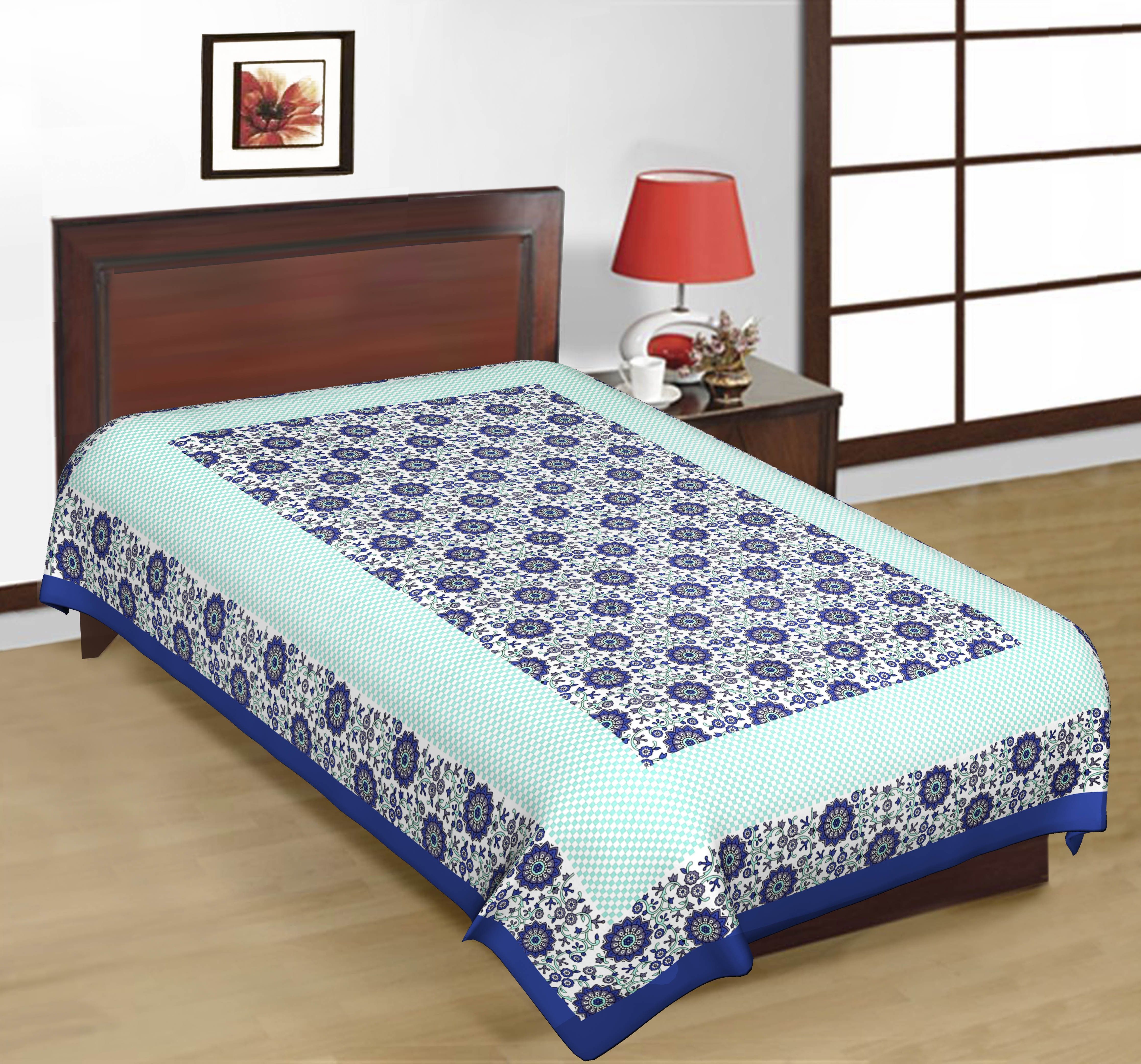 65% OFF on Shop Rajasthan Cotton Floral Single Bedsheet
