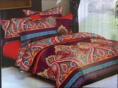 26% OFF on Brida Polycotton Damask Double Bedsheet