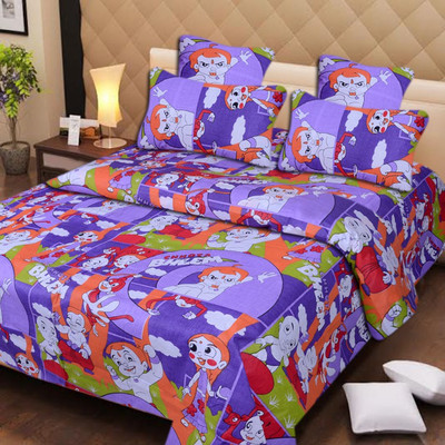 59% OFF on Iws Cotton Printed Double Bedsheet 1 Bedsheet, 2 Pillow Cover, Multicolor