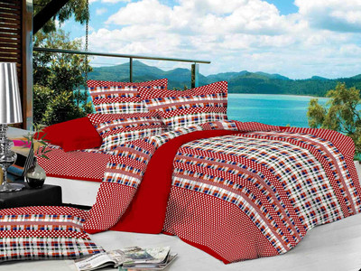 56% OFF on Lali Prints Cotton Floral Single Bedsheet 1 Bedsheet, Red
