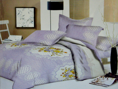 15% OFF on Lotus Cotton Printed Double Bedsheet