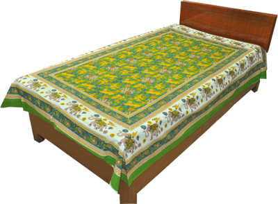 70% OFF on RajLaxmi Cotton Animal Single Bedsheet 1 Bed Sheet, Green