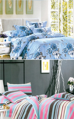 53% OFF on Fabhomes Polycotton Floral Double Bedsheet