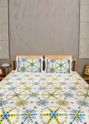 63% OFF on Home Glamour Satin Batik Double Bedsheet