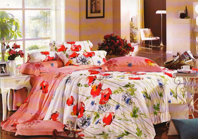 63% OFF on Wrap Cotton Floral Double Bedsheet