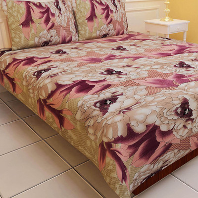36% OFF on Shopgrab Polycotton Floral Double Bedsheet
