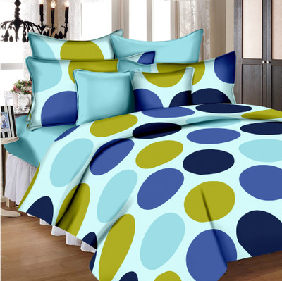 70% OFF on Ahmedabad Cotton Cotton Polka Single Bedsheet 1 Bedsheet, 1 Pillow Cover, Multicolor